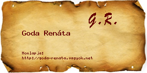 Goda Renáta névjegykártya